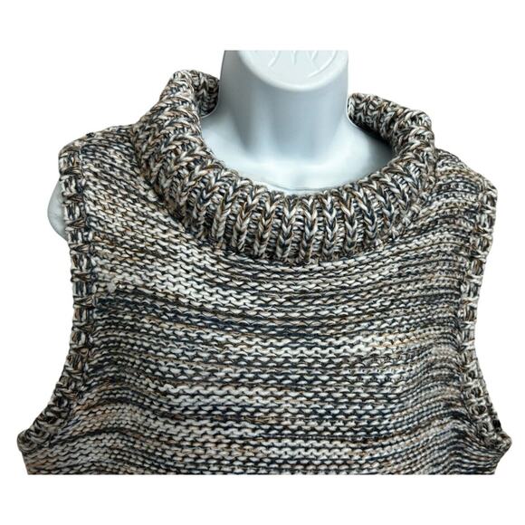 Cliche Sleeveless Turtleneck Sweater Sz XL Wool Blend Oversized Long Top - Picture 5 of 9